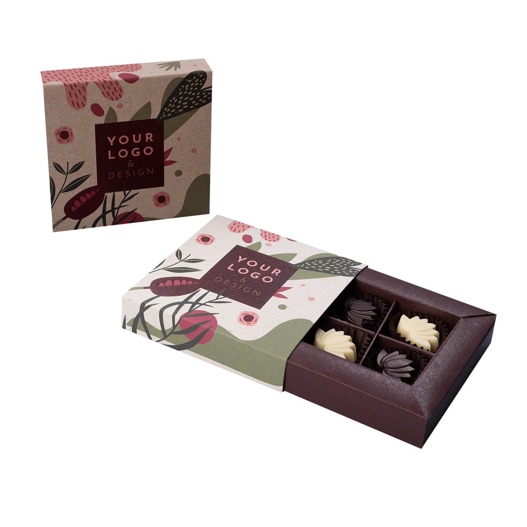 PRALINKI HARMONY QUARTET - czekolada biała (27% masła kakaowego) z nadzieniem matcha