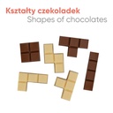 ZESTAW CZEKOLADEK GAMING BLOCKS - czekolada mleczna (33% kakao) i czekolada biała (27% masła kakaowego)