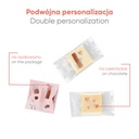 PRALINKA Z NADRUKIEM CHOCOSTAMP BOX - czekolada biała (27% masła kakaowego) z nadzieniem z sycylijskich migdałów