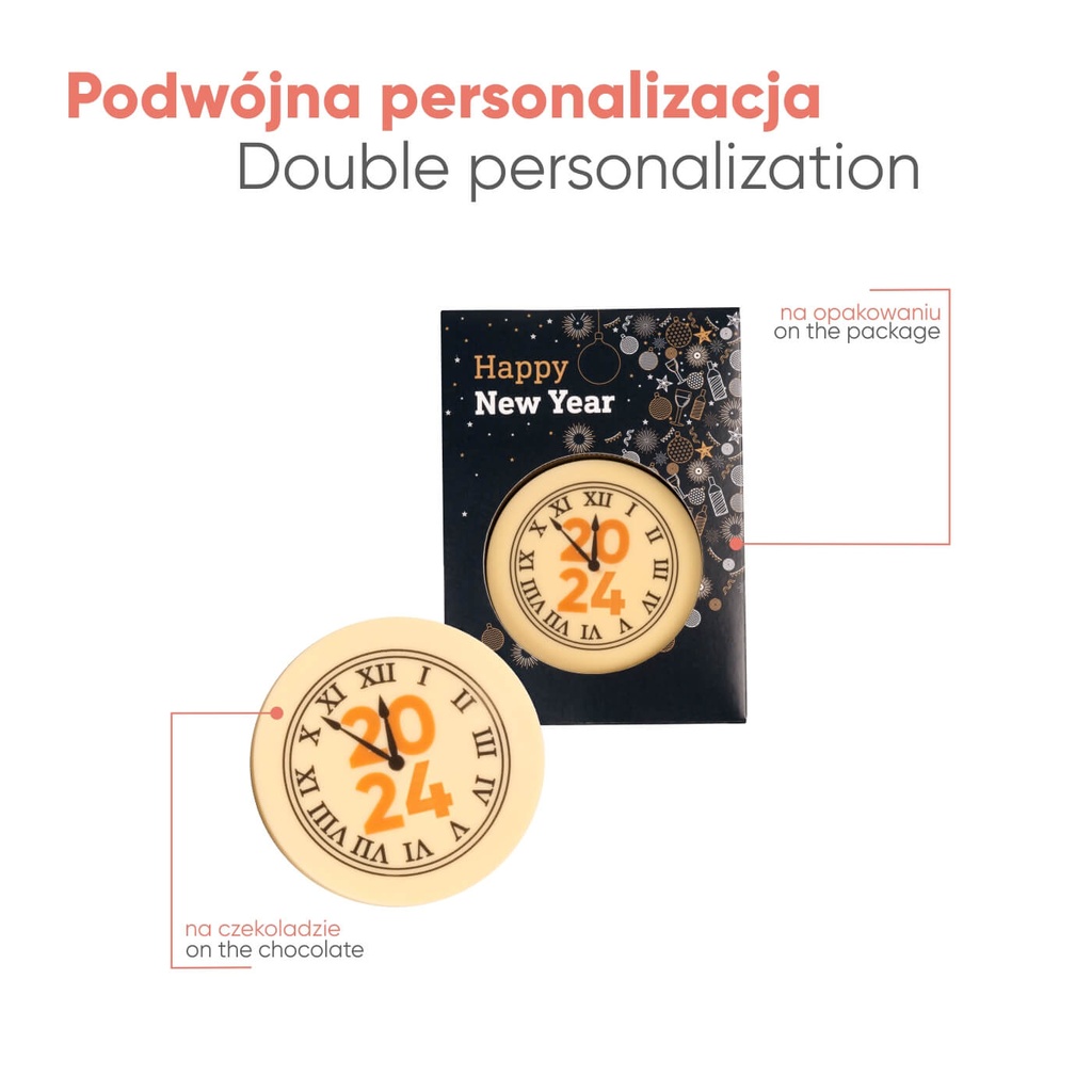 CZEKOLADOWY KSZTAŁT CHOCO4MAT KOŁO PRINT - czekolada biała (27% masła kakaowego)