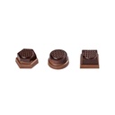 PRALINKI COFFEE BLISS QUARTET - praliny z mlecznej czekolady (33% kakao) z nadzieniem z dodatkiem kawy Pluton i pieczęcią z deserowej czekolady (57% kakao)
