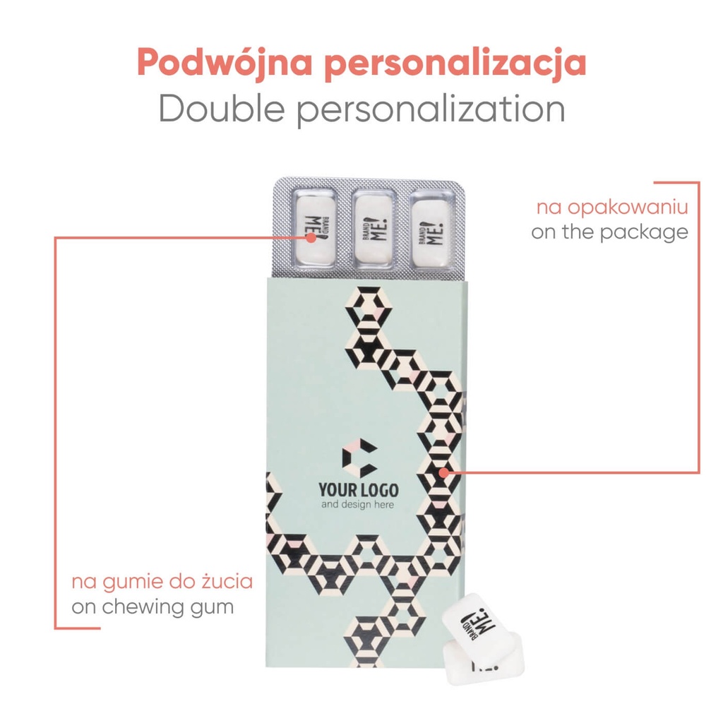 GUMY DO ŻUCIA W BLISTRZE 12 SZT BRAND ME! MINTS - mięta