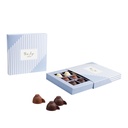 KOLEKCJA CHOCOFINO 9 SZT - praliny filiżanki: czekolada mleczna (33% kakao) z nadzieniem kawowym z Baileys, czekolada biała (27% masła kakaowego) z nadzieniem matcha, czekolada deserowa (57% kakao) z nadzieniem z miętą