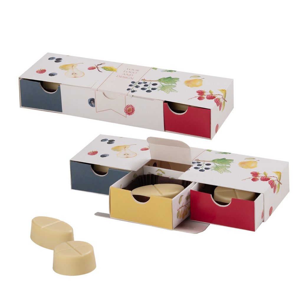 KOLEKCJA CHOCOLATE REMEDY MINI - czekolada biała (27% masła kakaowego) z nadzieniem mascarpone z maliną
