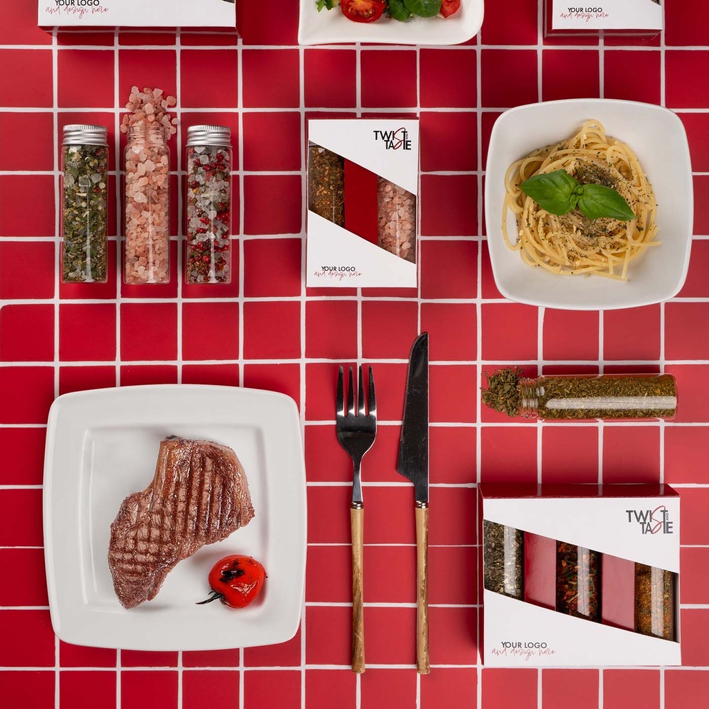 KOLEKCJA SAVORY TWIST MIDI DUO - Italian Bistro - przyprawa włoska i sól himalajska ziołowa