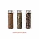 KOLEKCJA SAVORY TWIST MIDI TRIO - Garden Season Plate - przyprawa do sałatek, sól ziołowa i pieprz kolorowy
