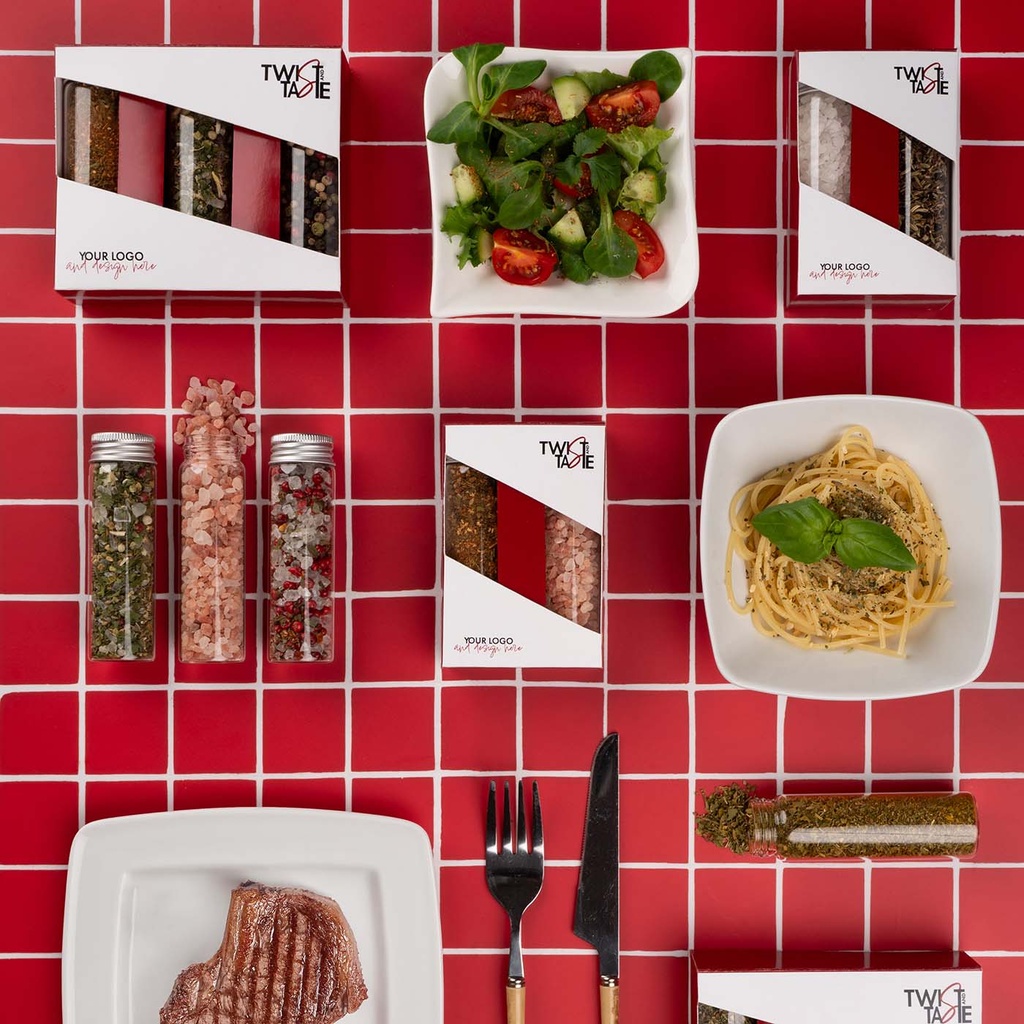 KOLEKCJA SAVORY TWIST MIDI TRIO - Italian Summer Kitchen - przyprawa włoska, przyprawa do makaronu i suszone pomidory z bazylią