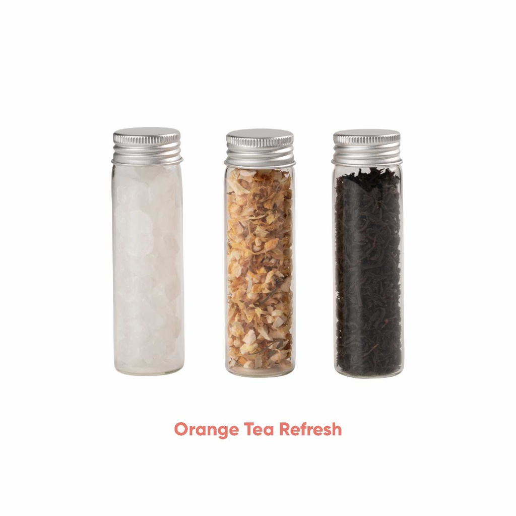 KOLEKCJA TEA TWIST MIDI TRIO - Orange Tea Refresh - czarna herbata, cukier kandyzowany i liofilizowana pomarańcza z nagietkiem