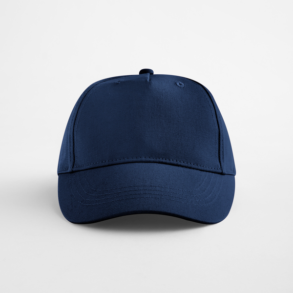 Dziecięca czapka 5-panelowa z bawełny organicznej - Navy