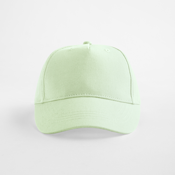 Dziecięca czapka 5-panelowa z bawełny organicznej - Pistachio