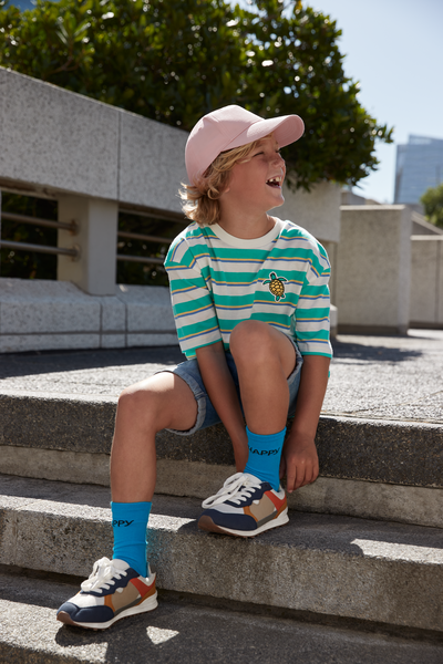 Dziecięca czapka 5-panelowa z bawełny organicznej - Powder Pink