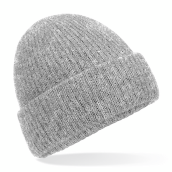 Dwuwarstwowa czapka prążkowana - Grey Marl