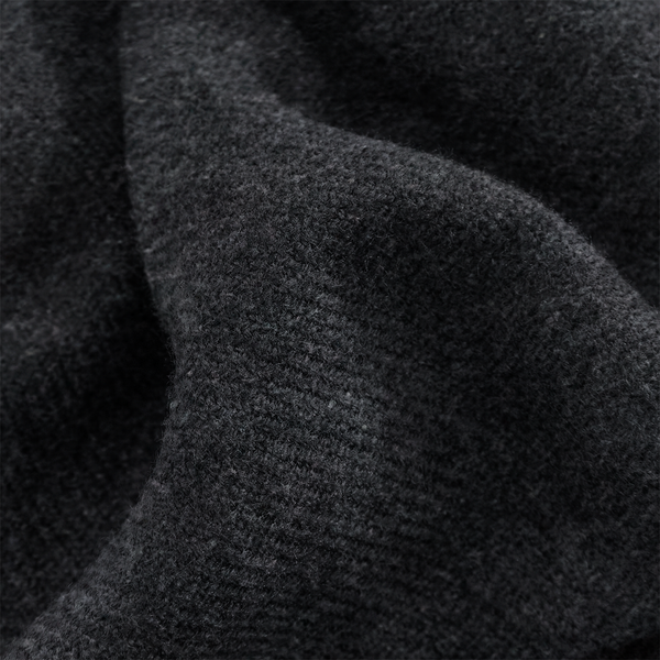 Duży szalik z frędzlami unisex - Charcoal