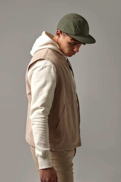 Czapka 5‑panelowa outdoor z regulacją - Olive Green