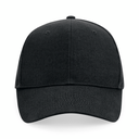 Czapka bawełniana 6-panelowa z regulacją - Black