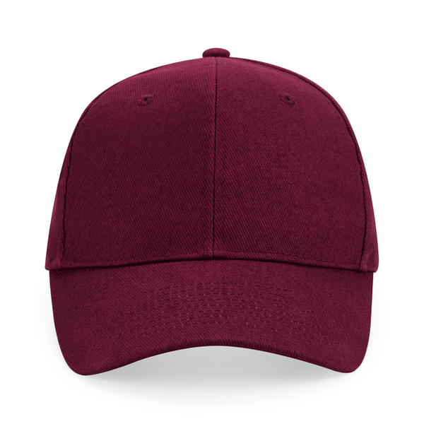 Czapka bawełniana 6-panelowa z regulacją - Burgundy