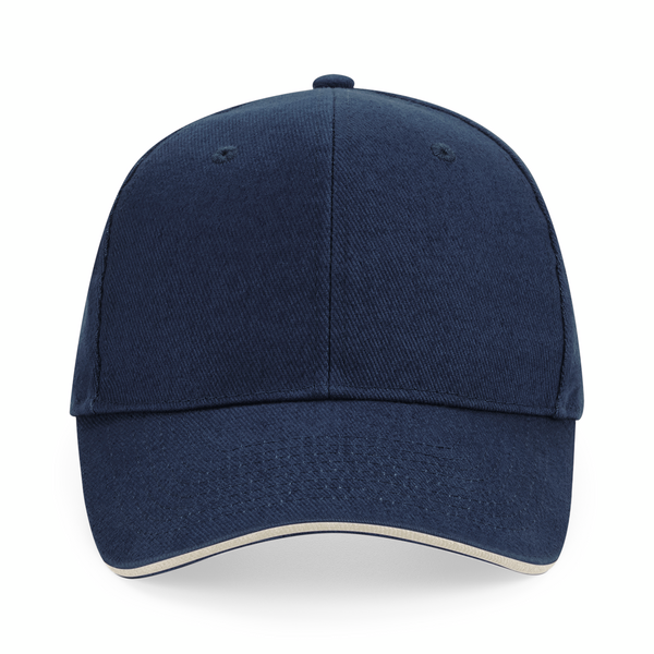 Czapka bawełniana 6-panelowa z regulacją - French Navy & Stone