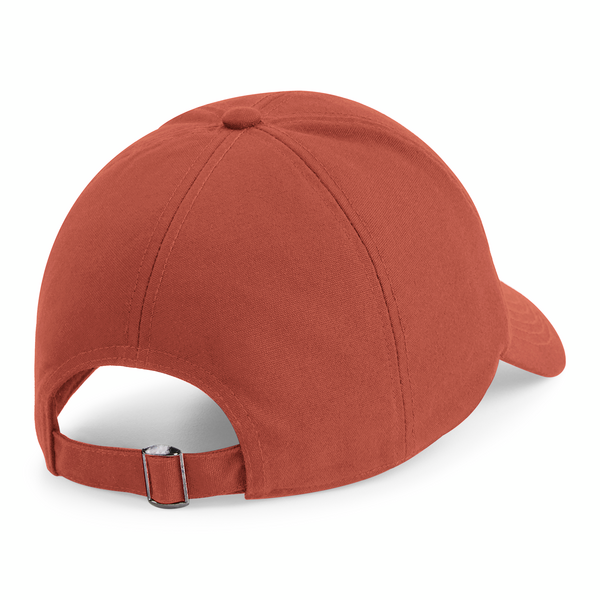 Czapka bawełniana 6-panelowa z regulacją - Terracotta