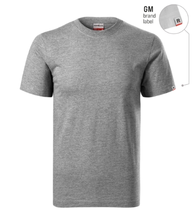 Koszulka unisex RIMECK Base MR06 - ciemnoszary melanż 12 (brand label) - A