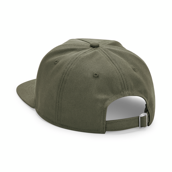 Czapka 5‑panelowa z bawełny organicznej - Olive Green