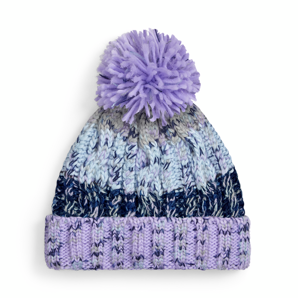 Czapka dzianinowa z pomponem - Lavender Fizz