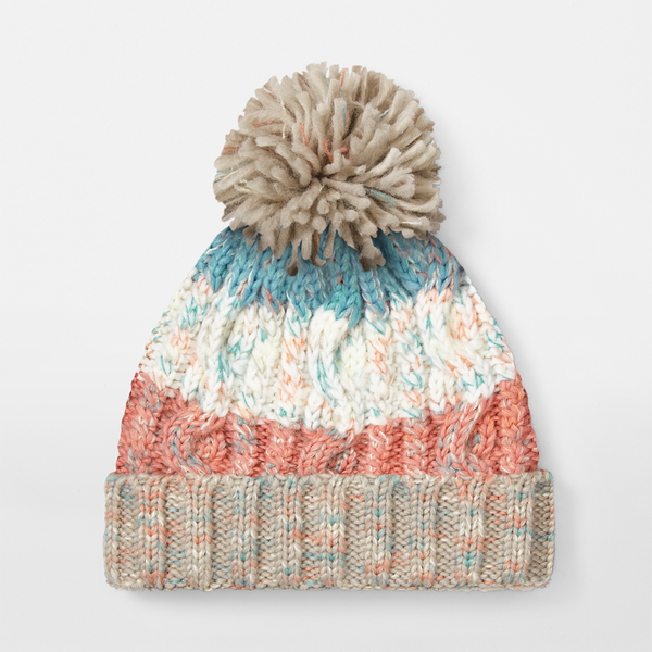 Czapka dzianinowa z pomponem - Milkshake Mix