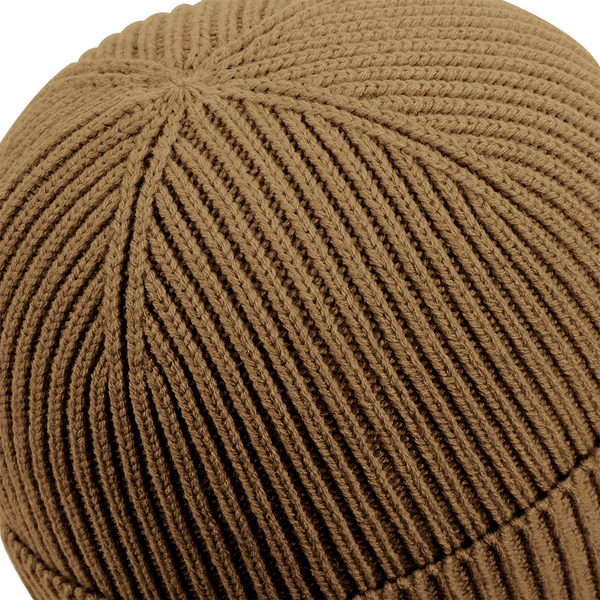 Czapka beanie z bawełnianą łatką - Biscuit & Black