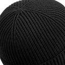 Czapka beanie z bawełnianą łatką - Black
