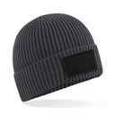 Czapka beanie z bawełnianą łatką - Graphite Grey & Black