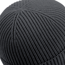 Czapka beanie z bawełnianą łatką - Graphite Grey & Black