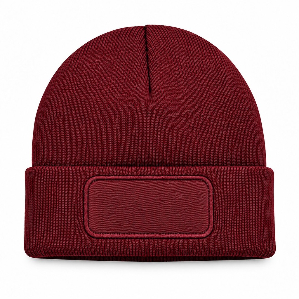 Czapka Zimowa Akrylowa z Naszywką CZZIM LOGO - Burgundy — zdjęcie dodatkowe