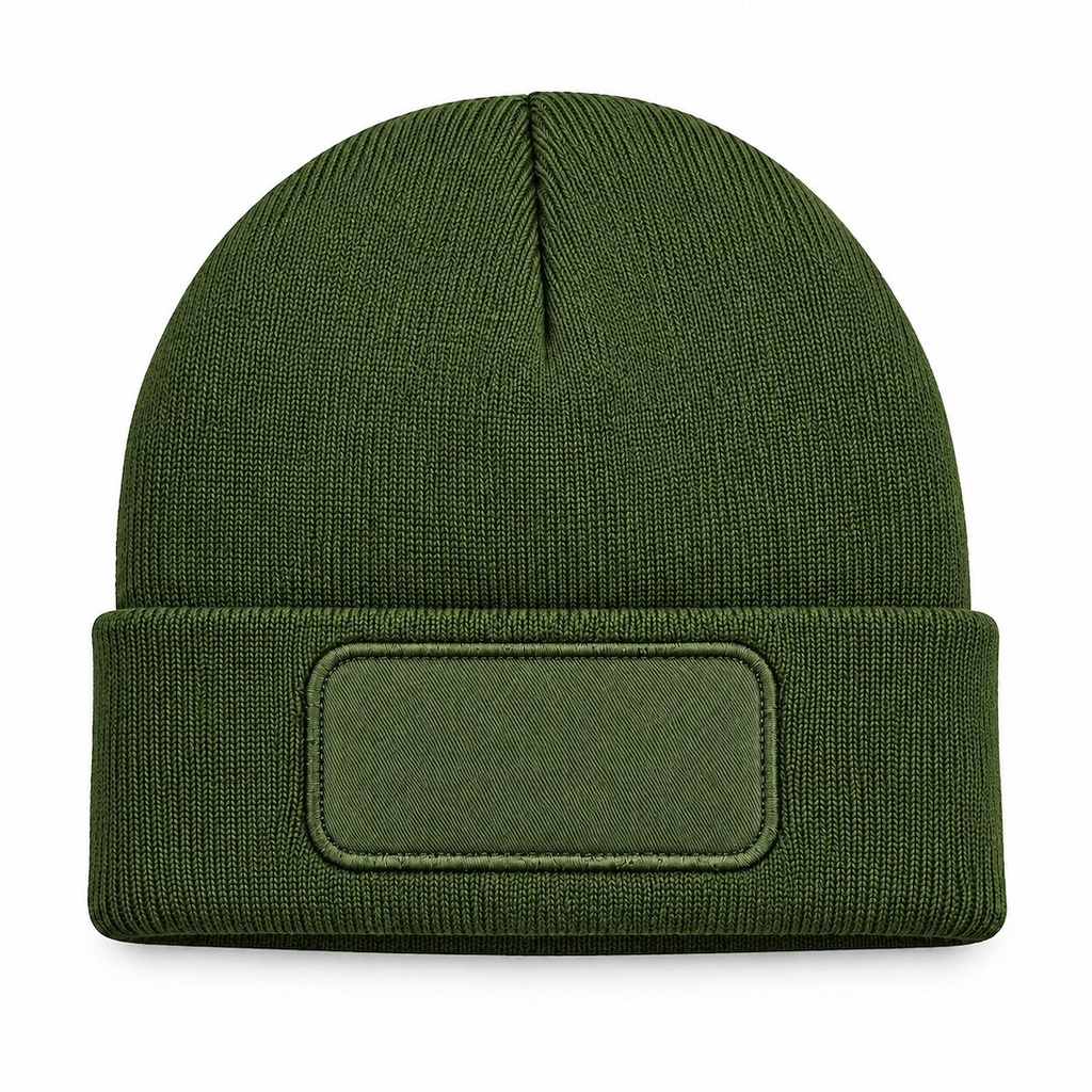 Czapka Zimowa Akrylowa z Naszywką CZZIM LOGO - Khaki — zdjęcie dodatkowe