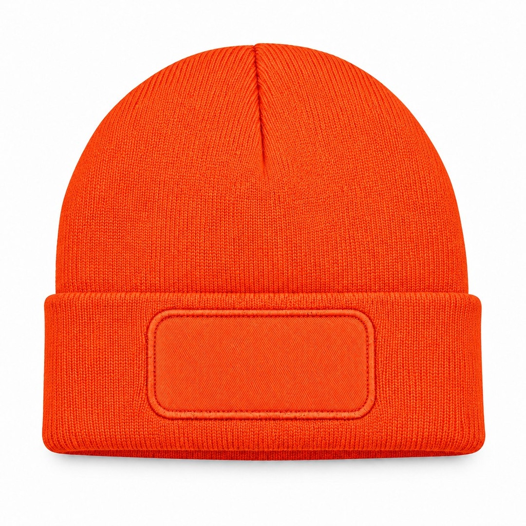 Czapka Zimowa Akrylowa z Naszywką CZZIM LOGO - Orange — zdjęcie dodatkowe