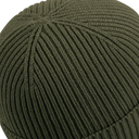 Czapka beanie z bawełnianą łatką - Military Green & Black