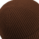 Czapka beanie z bawełnianą łatką - Walnut & Black