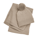 Zestaw Czapka Beanie i Szalik – Dzianina - Oatmeal Fleck