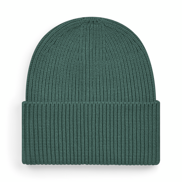 Czapka beanie z wywinięciem - Marine Green