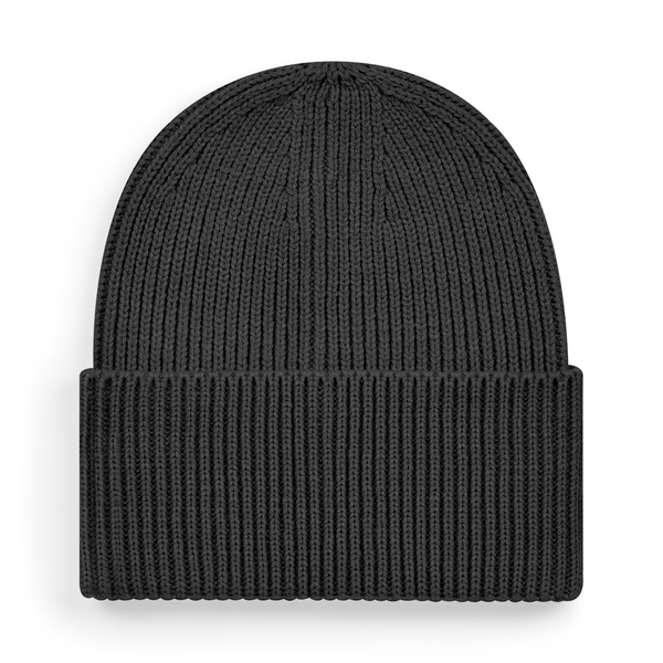 Czapka beanie z wywinięciem - Charcoal