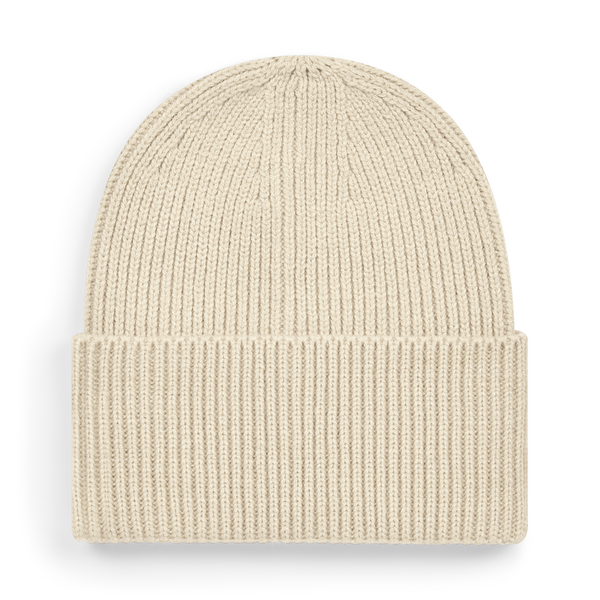 Czapka beanie z wywinięciem - Oatmeal