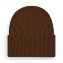 Czapka beanie z wywinięciem - Walnut