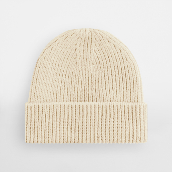Czapka prążkowana z wywinięciem - Oatmeal