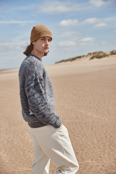 Czapka beanie z bawełny organicznej - Burgundy