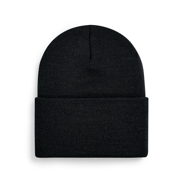 Czapka beanie z szerokim mankietem - Black