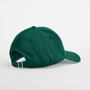 Czapka 5‑panelowa z bawełny organicznej z kontrastowym daszkiem - Bottle Green & White