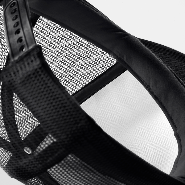 Dziecięca czapka trucker z siatką snapback - Black