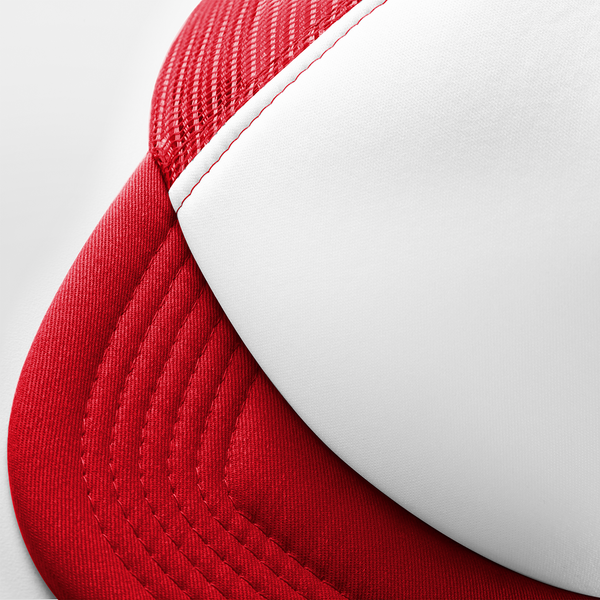 Dziecięca czapka trucker z siatką snapback - Classic Red & White