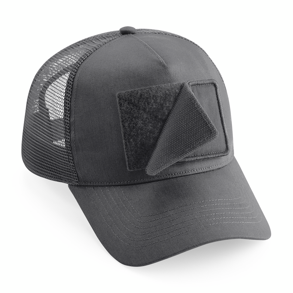 Czapka Trucker z Wymienną Łatką - Graphite Grey