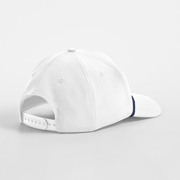 Czapka golfowa z kontrastowym sznurkiem - White & Navy