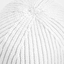 Czapka prążkowana z wywinięciem - White