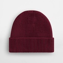 Czapka prążkowana z wywinięciem - Burgundy